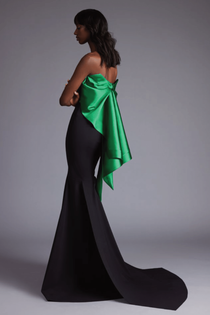 Greta Constantine Ack Gown WHITE/BLACK / 8 Greta Constantine Ack Gown WHITE/BLACK / 8