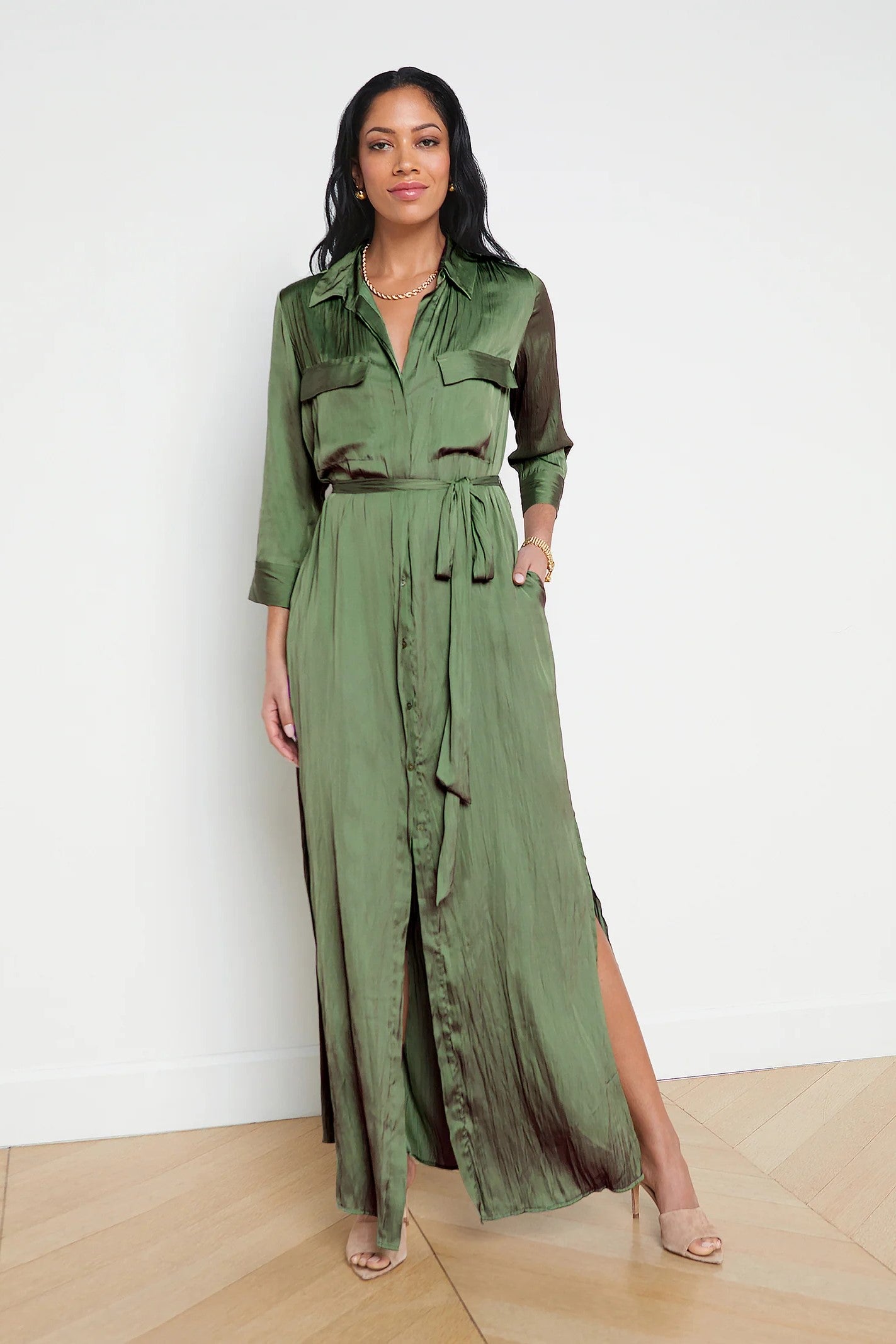 L'Agence Cameron Long Shirt Dress – Très Chic