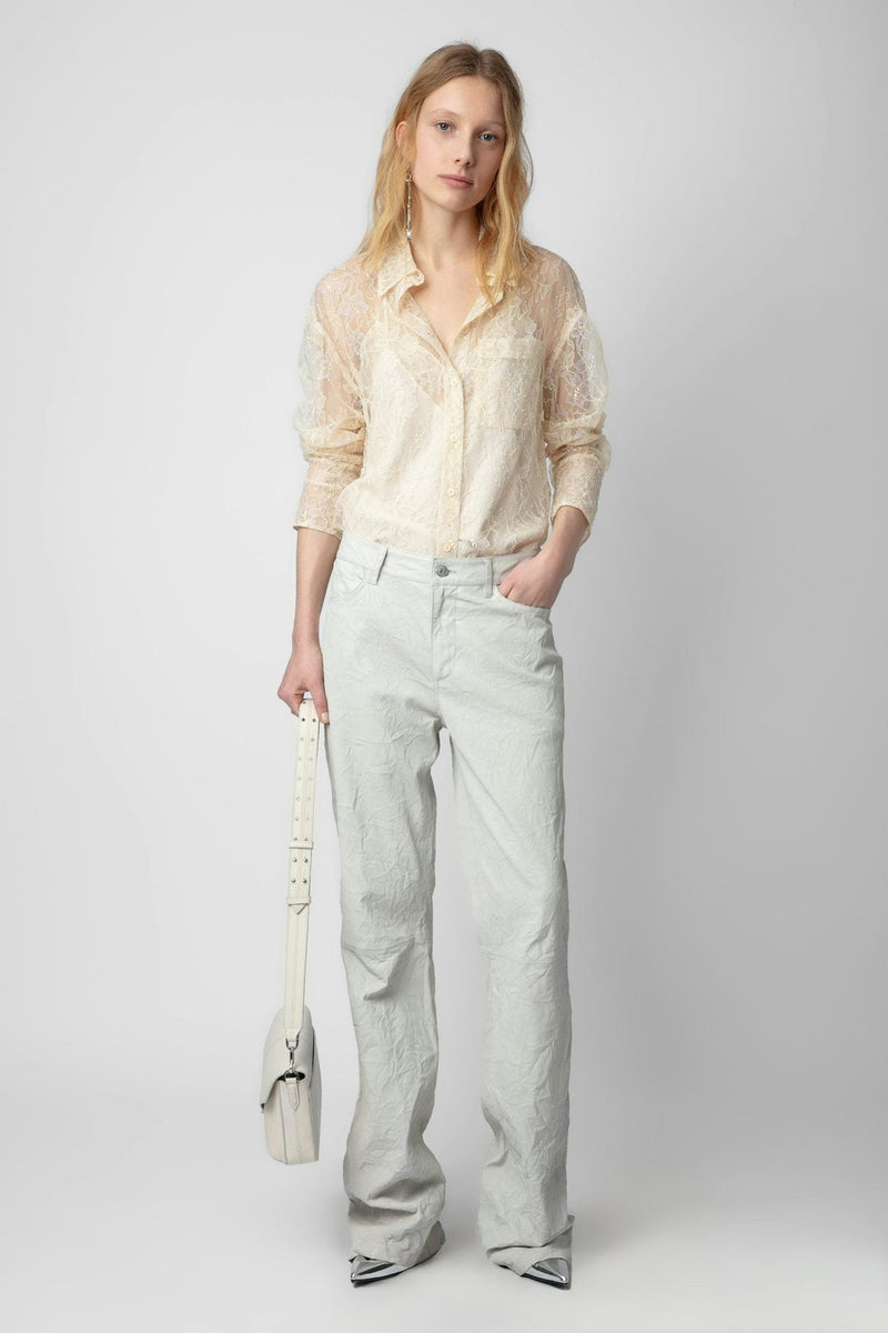 Zadig & Voltaire Off White Tyrone Lace Blouse