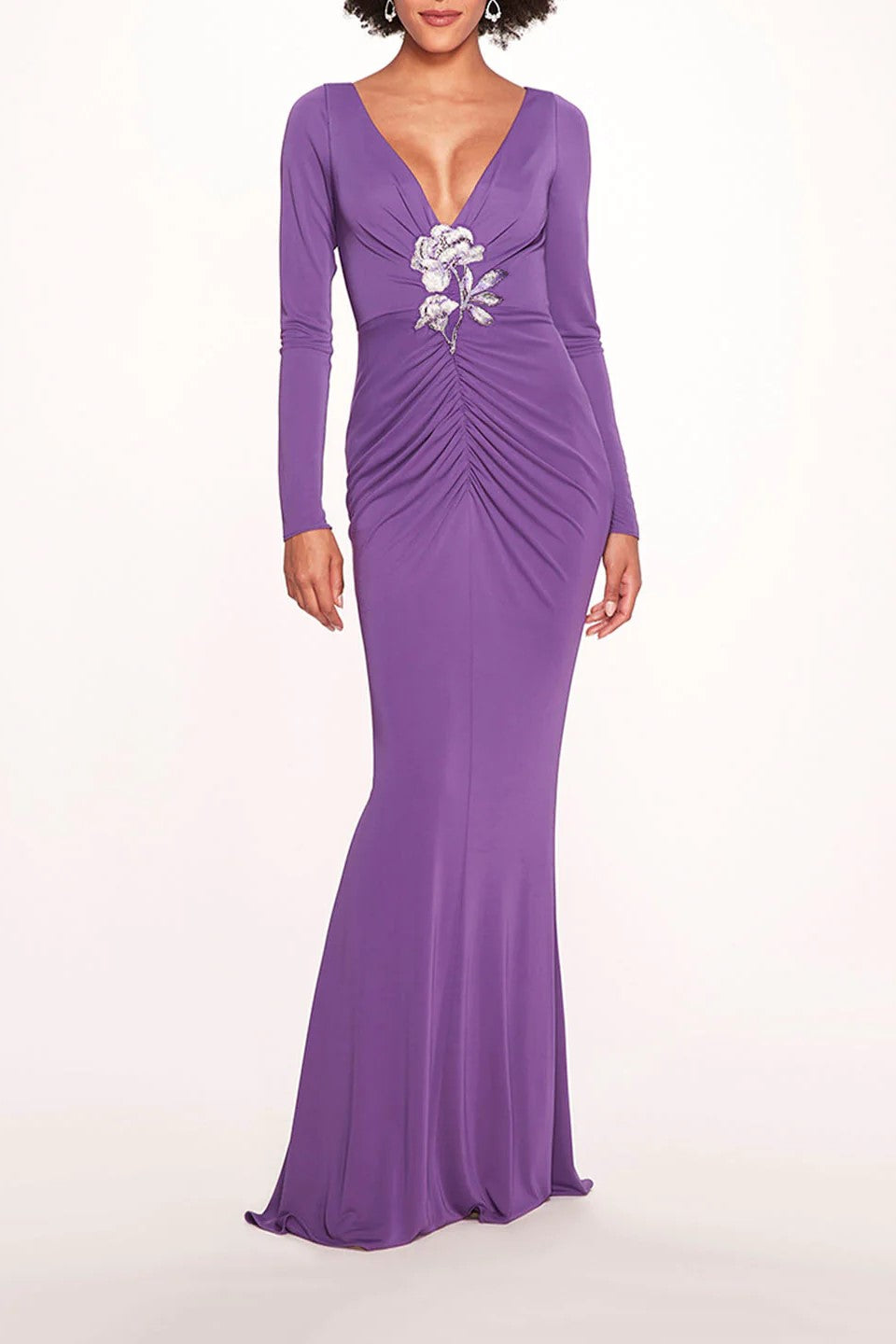 Marchesa Matte Ruched Gown – Très Chic