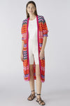 Oui ZigZag Long Knitted Cardigan