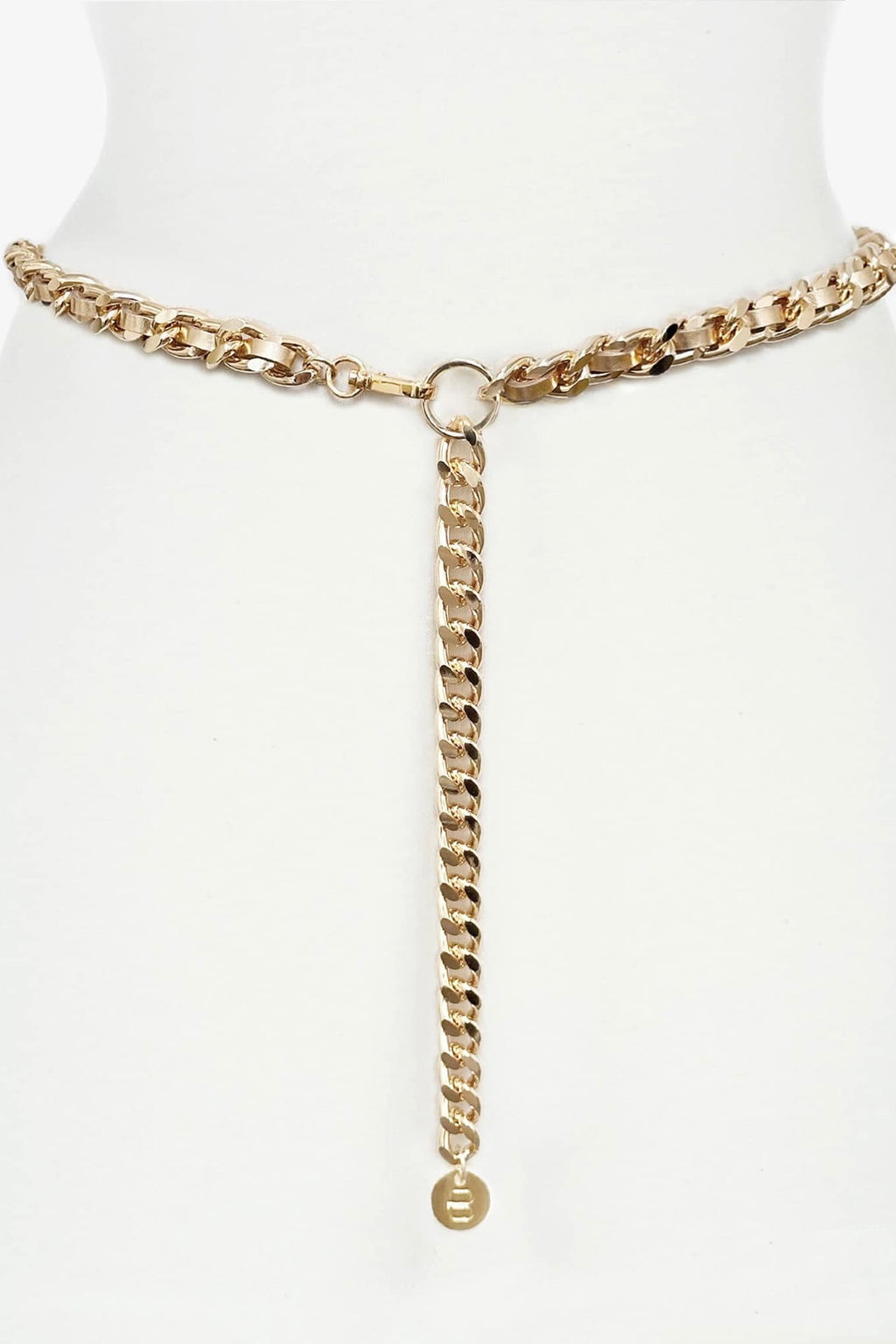 Brave Leather Doone Chain Belt Metallic Gold