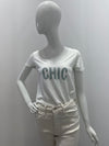 Majestic Filatures Stretch Linen V-Neck T-Shirt "CHIC"