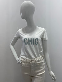 Majestic Filatures Stretch Linen V-Neck T-Shirt "CHIC"