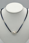 Ricki Goldstein Sapphire and Baroque Freshwater Pearl Necklace