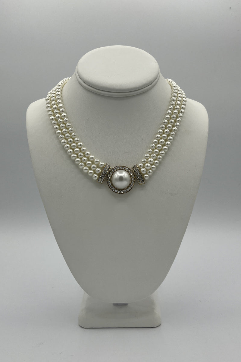 Elen Henderson Crystal and Pearl Necklace