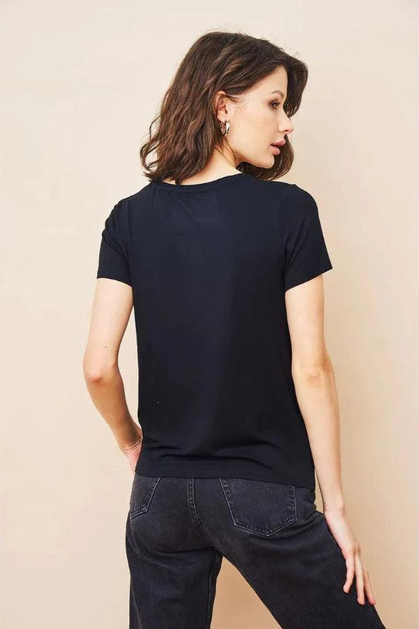 Majestic Filatures Soft Touch Semi Relaxed Crew Neck T-Shirt