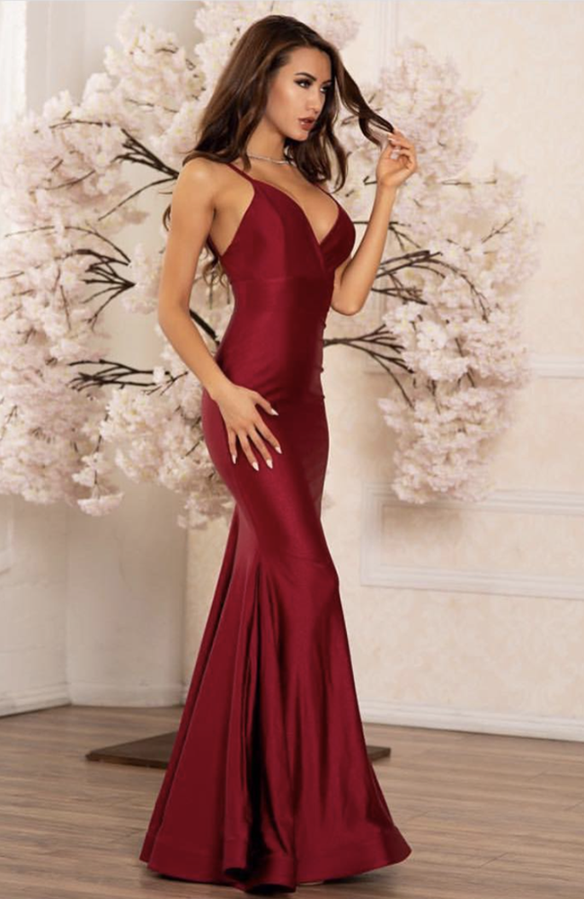 Jessica Sexy Fitted Bridesmaid Dress with Keyhole and Slit