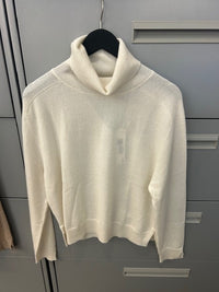 Pull col roulé décontracté Notshy Ecru Pola