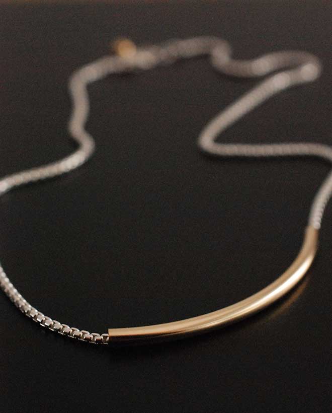 Collier en barre d'or Harakiri Anca-Y-S en argent