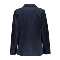 Geisha Women's Velvet Textured Blazer -  Indigo