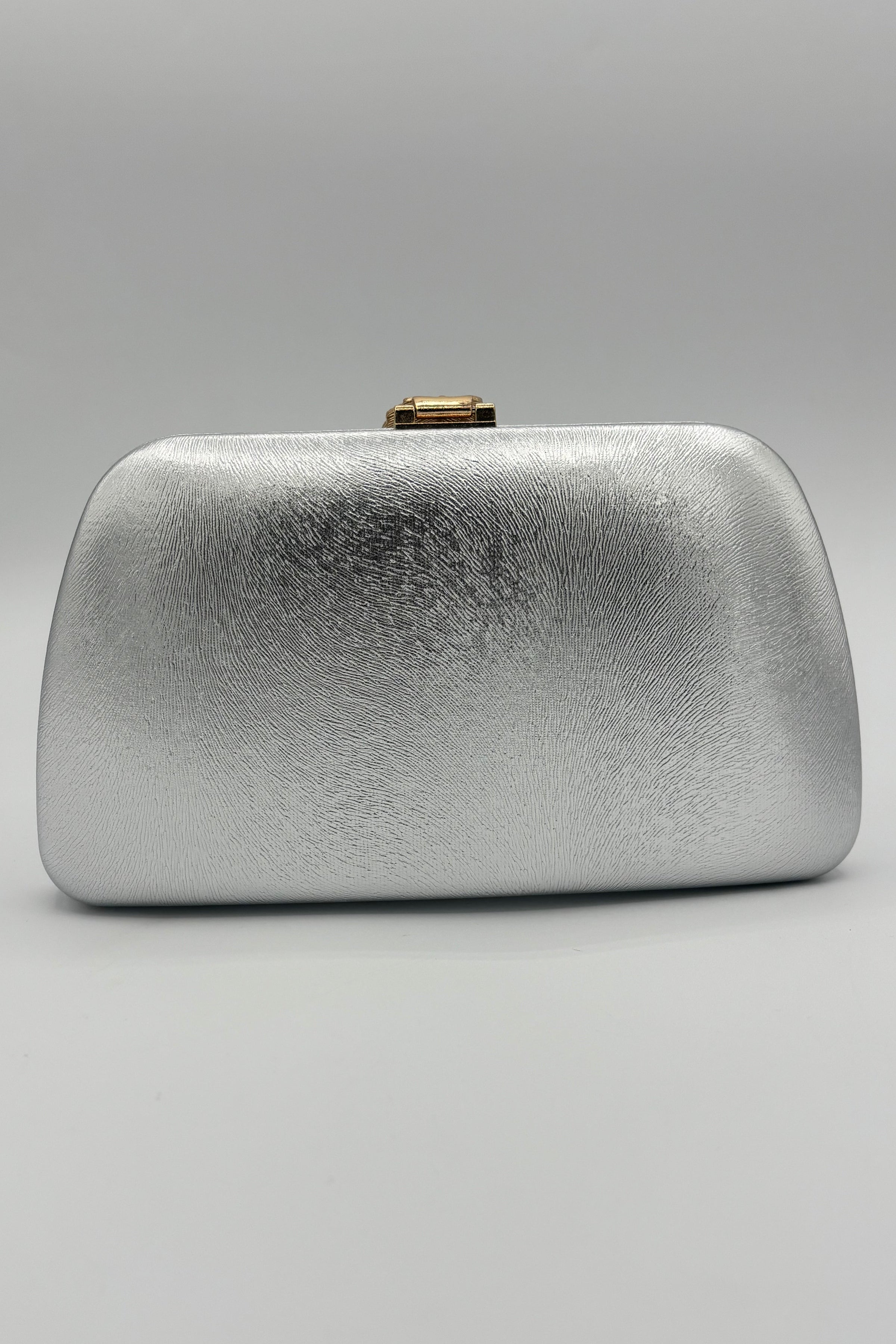 Tres Chic Tres Chic Leaf Clutch Silver