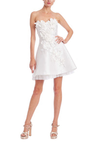 Badgley Mischka Mini A Line Flower Light Ivory