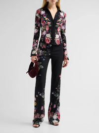 Chemisier en maille Freya cintré à la taille et boutonné Alice + Olivia CC610P36006-AA011 Hollywood Dreams