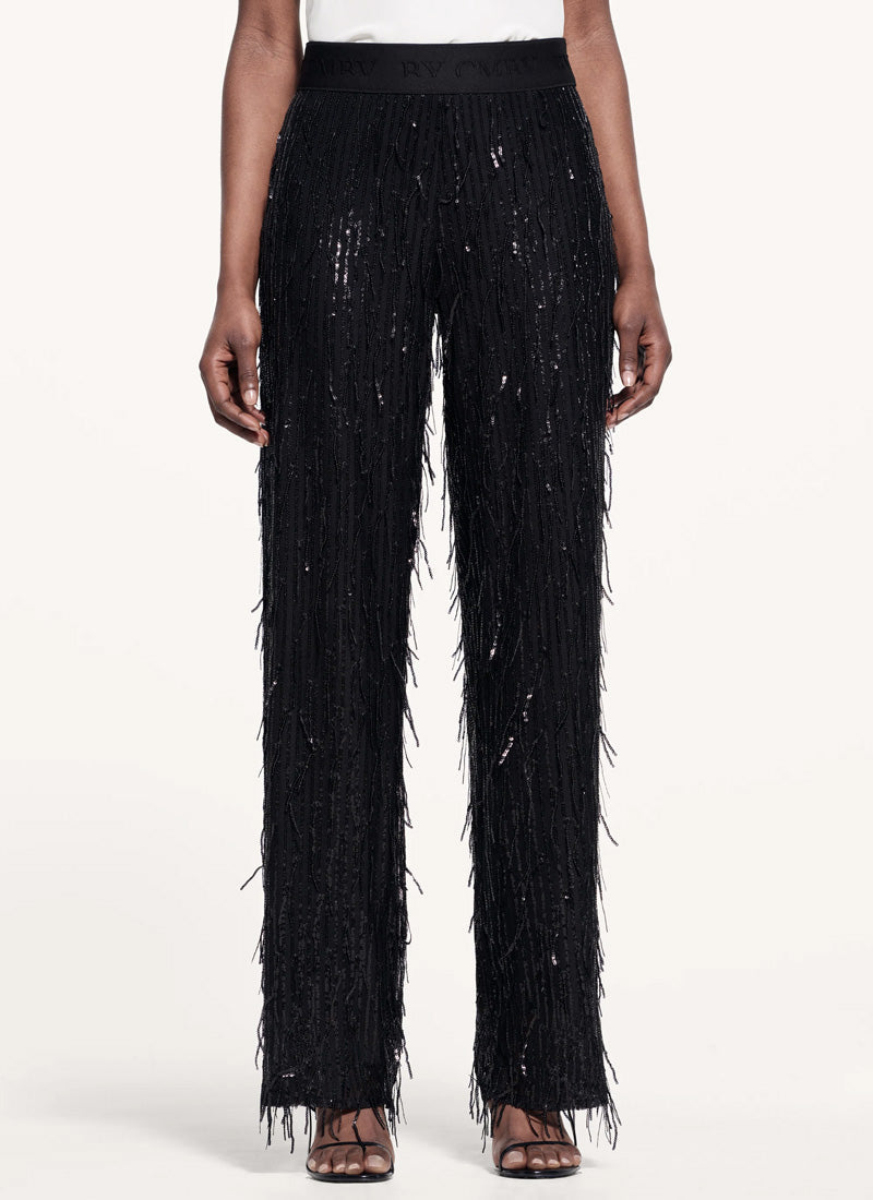 Cambio Alice Sequin Feather Pants