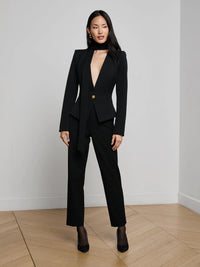 L'Agence Romy Tie Neck Blazer
