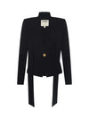 L'Agence Romy Tie Neck Blazer