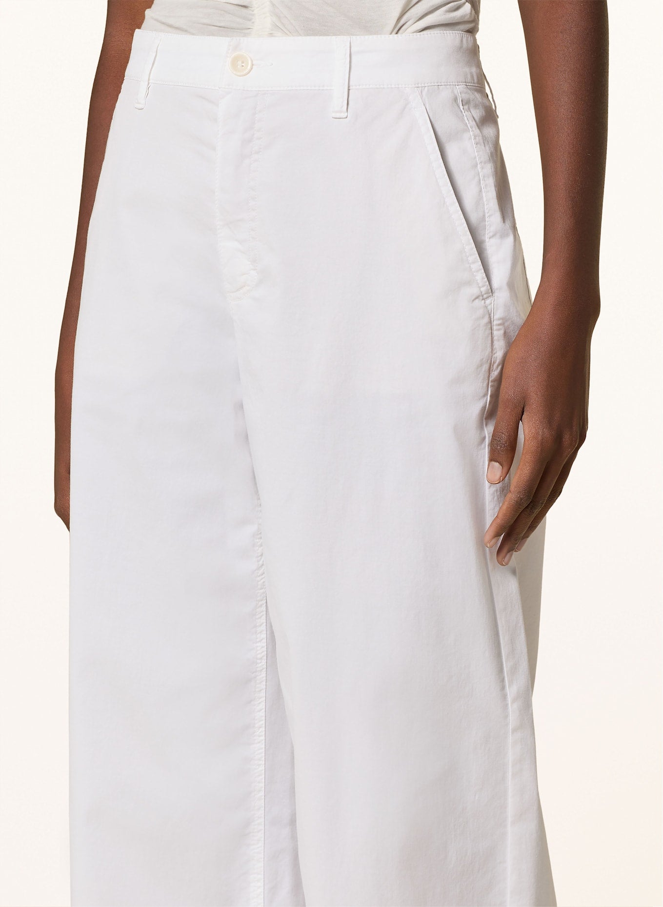 Raffaello Rossi Pantalon Coton Yuki Blanc