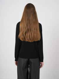 Repeat Organic Cashmere Knitted Cardigan Black