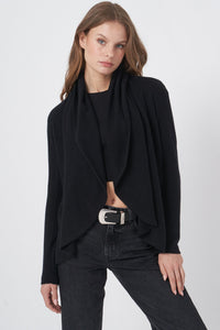 Repeat Open Organic Cashmere Cardigan With Shawl Neck