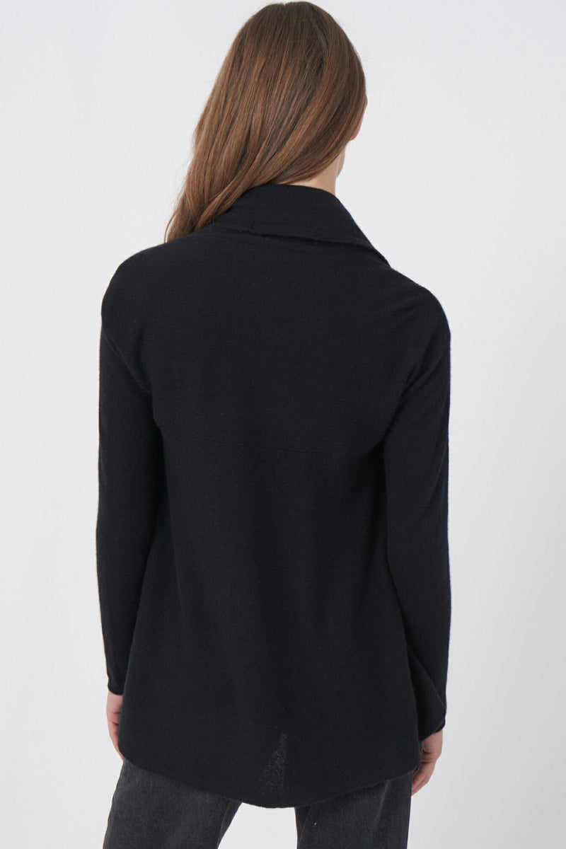 Repeat Open Organic Cashmere Cardigan With Shawl Neck