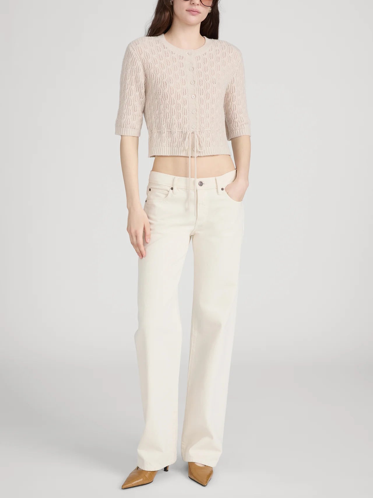 Frame Le Cardigan Clover Avoine Chiné