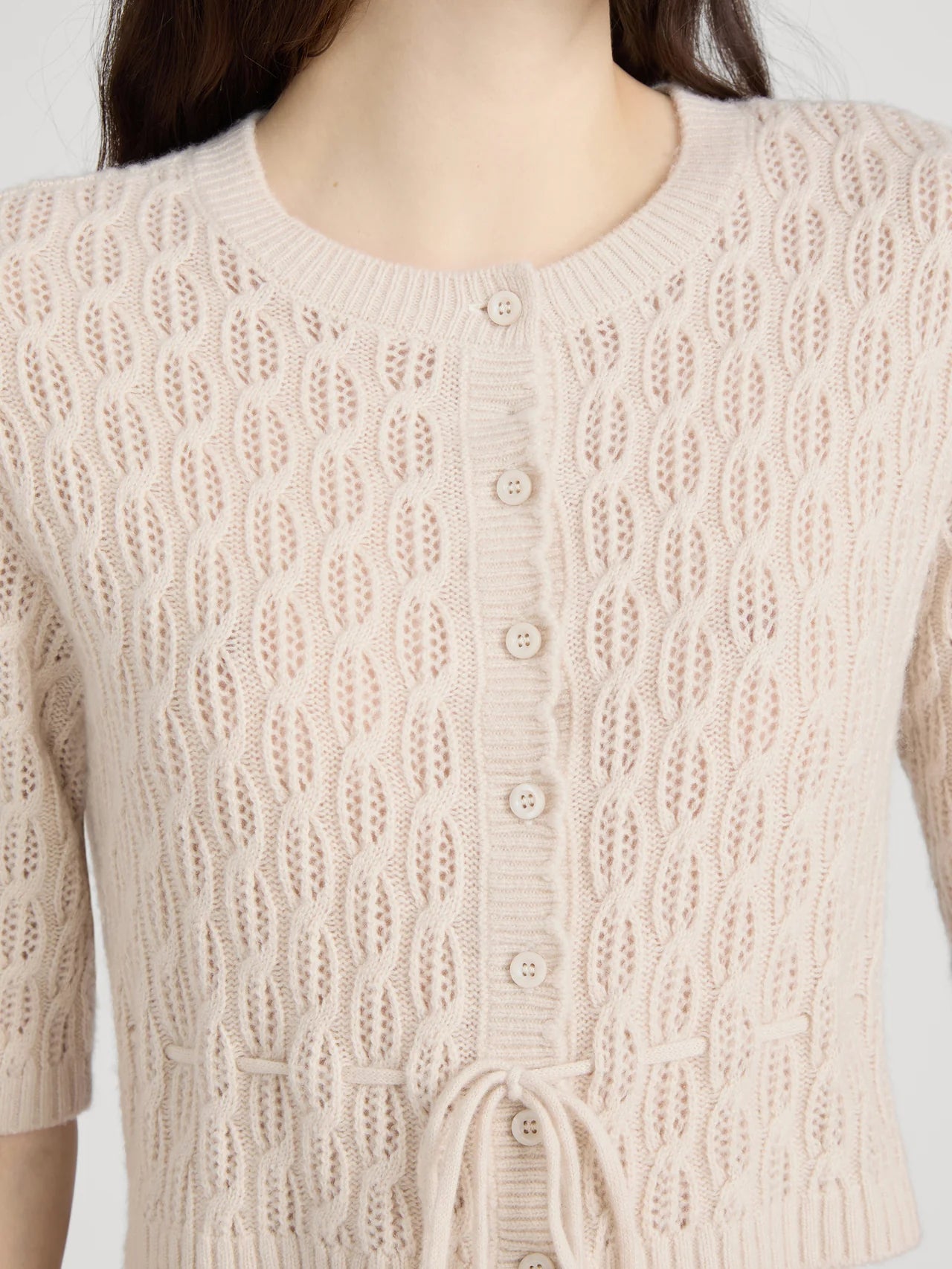 Frame Le Cardigan Clover Avoine Chiné
