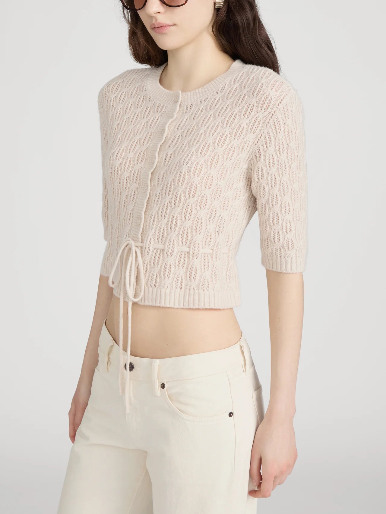 Frame Le Cardigan Clover Avoine Chiné