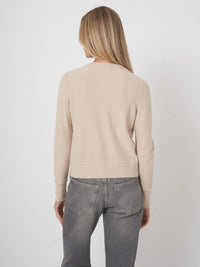 Repeat Cropped Organic Cashmere Cardigan With Pearl Buttons