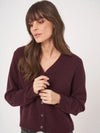 Repeat Classic Button-Up Organic Cashmere Cardigan