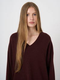 Pull-over tricoté en cachemire biologique Repeat chocolat