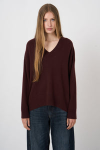 Pull-over tricoté en cachemire biologique Repeat chocolat