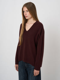 Pull-over tricoté en cachemire biologique Repeat chocolat