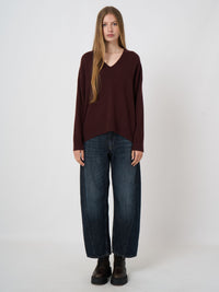 Pull-over tricoté en cachemire biologique Repeat chocolat