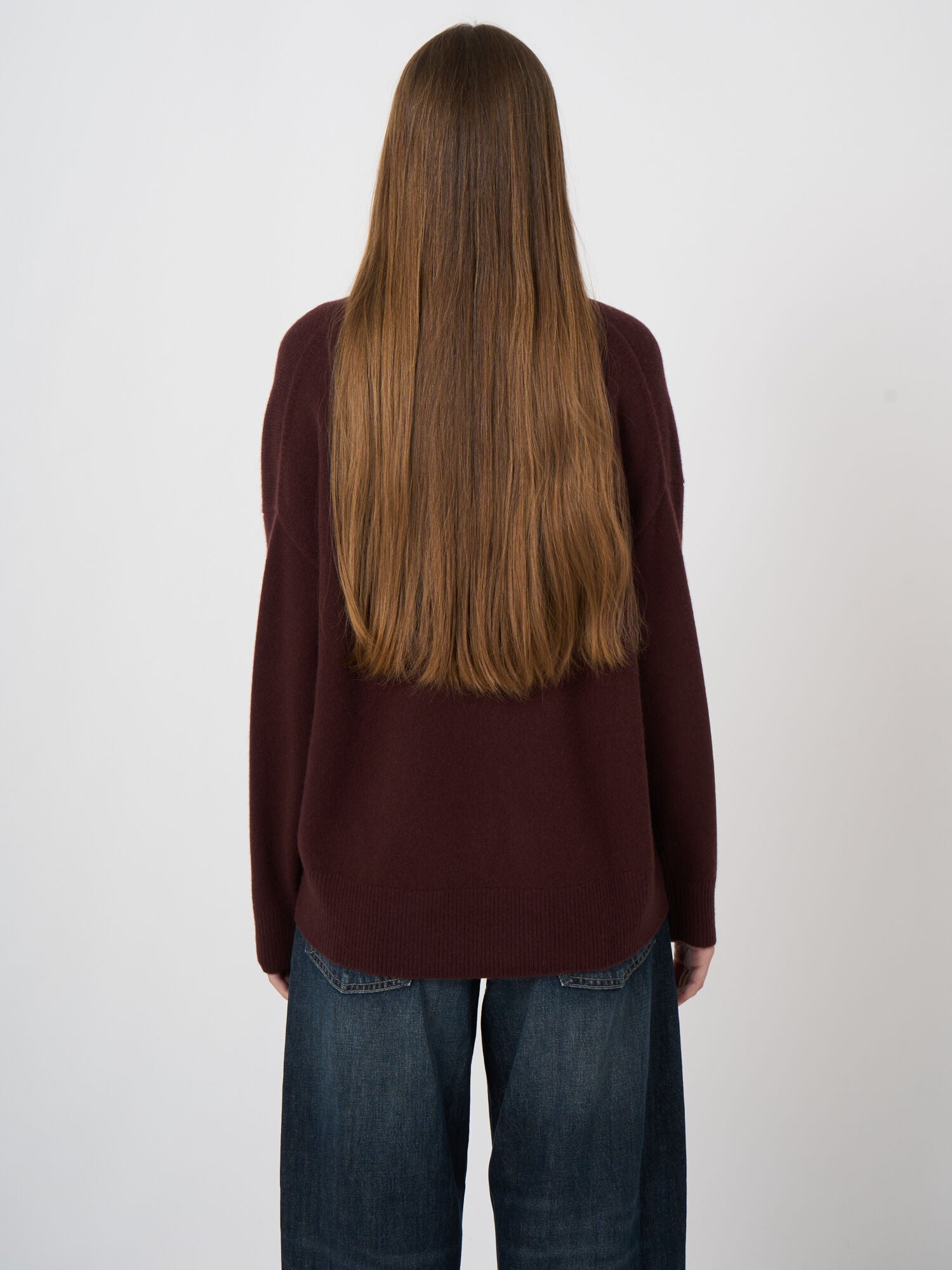 Pull-over tricoté en cachemire biologique Repeat chocolat