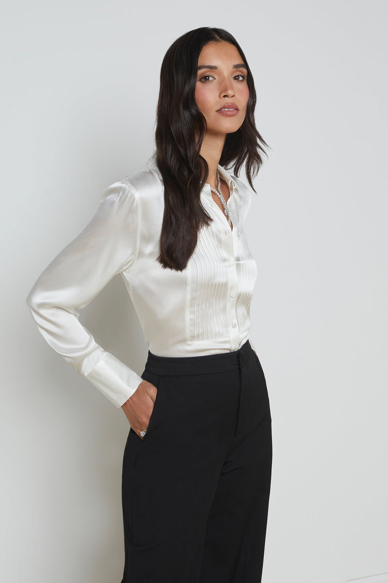 L'Agence Divya Silk Shirt