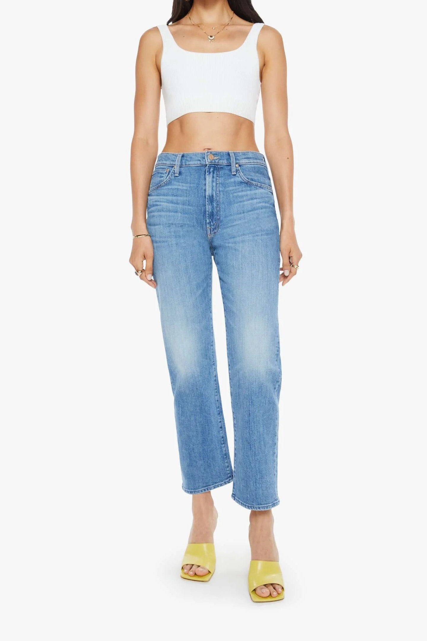 Mum♡ Mother The Ditcher Zip Crop Jeans – Très Chic