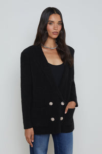 L'Agence Eileen Knit Boyfriend Blazer