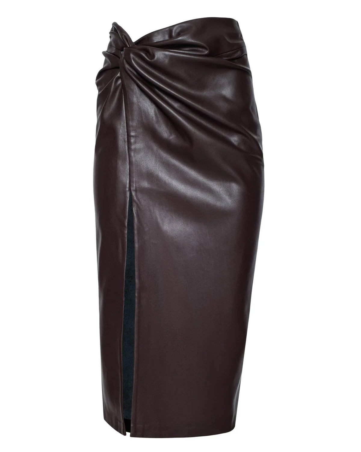 L'Agence Lilou Twist Skirt Coffee Bean