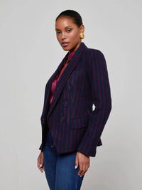 L'Agence Kenzie Pinstriped Blazer