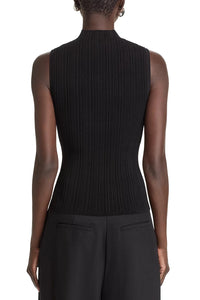 Veronica Beard Nellie Tank Top Shell Black