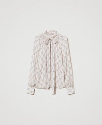 Twinset Creponne Shirt with Bow Print