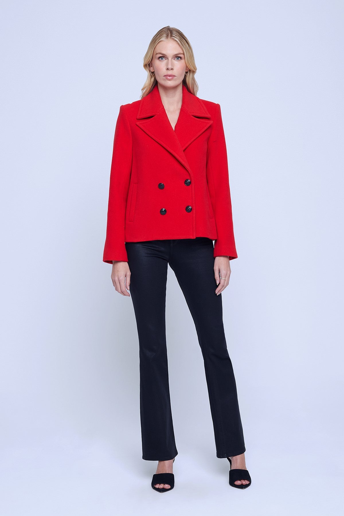 Cropped peacoat outlet