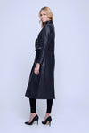 L'Agence Celina Leather Trench Coat