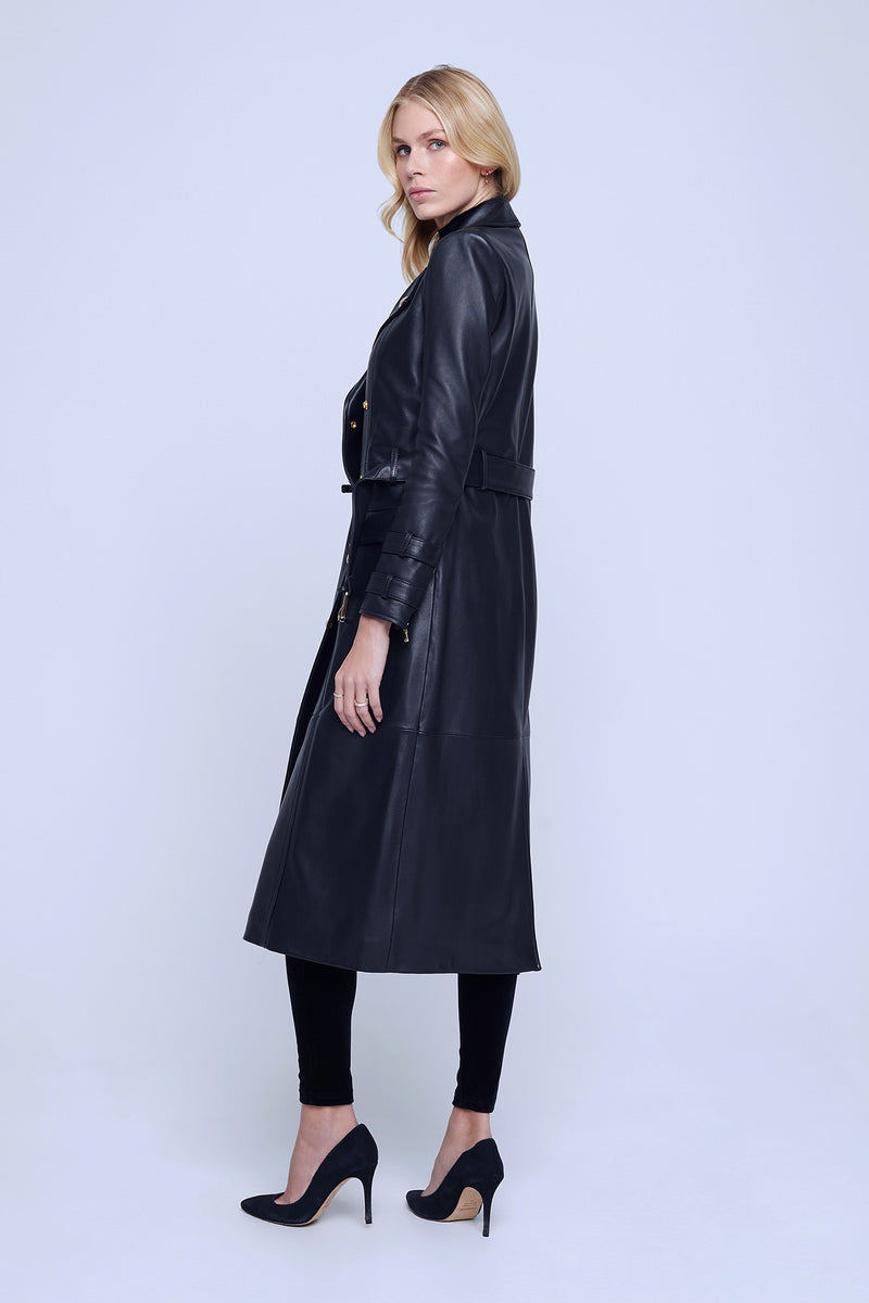 L'Agence Celina Trench-coat en cuir
