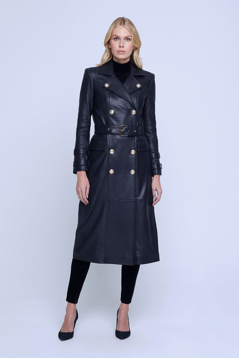 L'Agence Celina Trench-coat en cuir