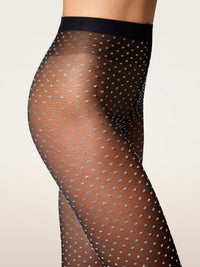 Wolford Shimmer Dots Tights Black/Silver