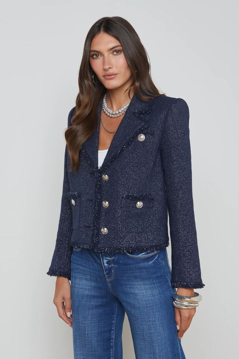 L'Agence Sylvia Collared Jacket