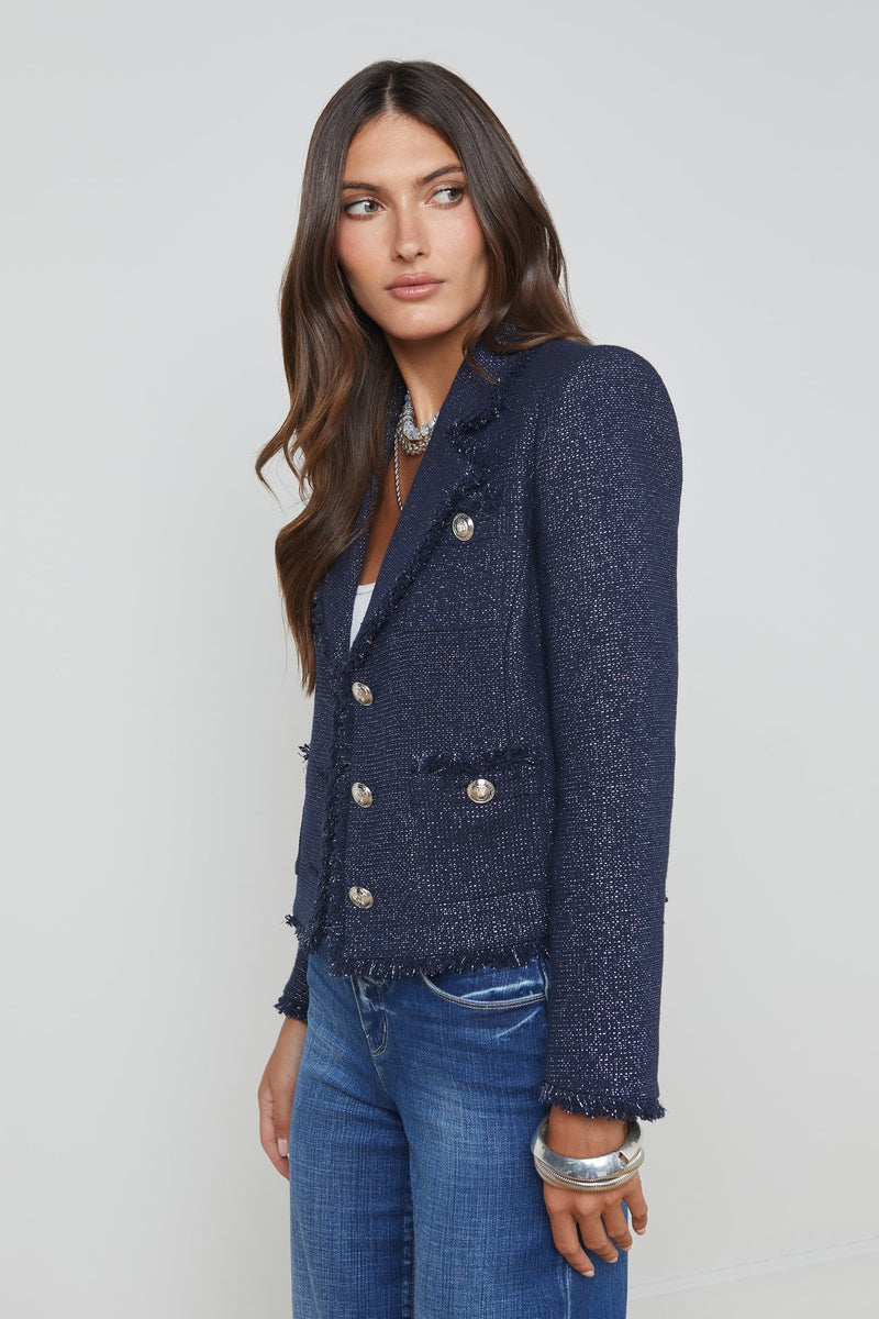 L'Agence Sylvia Collared Jacket