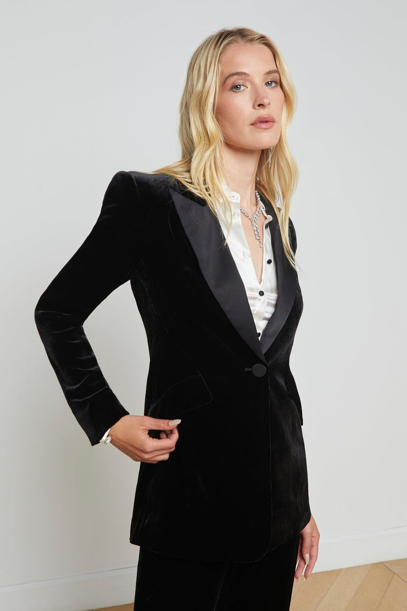 L'Agence Sheila Velvet Blazer